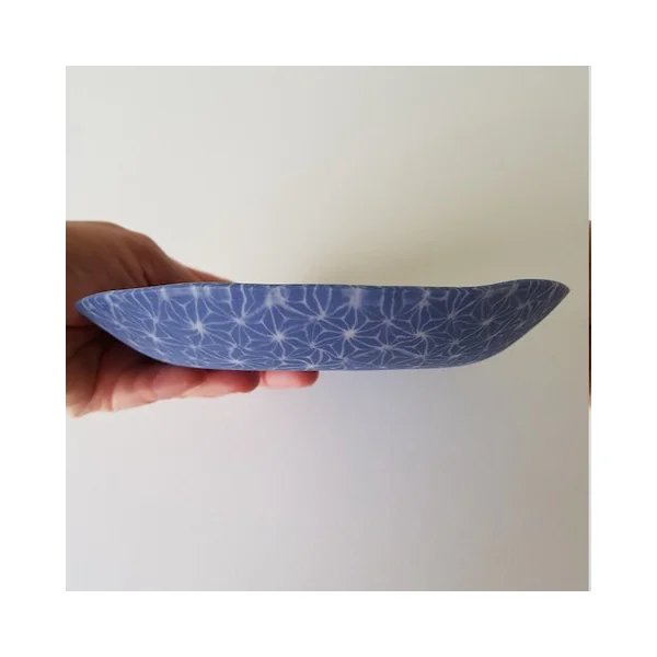 Coupelle en porcelaine Asanoha – Bleu cobalt – Yuko Kuramatsu