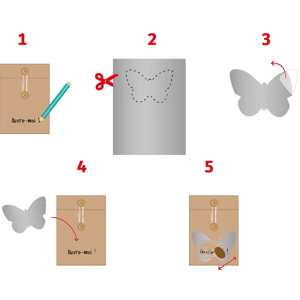 Coupon papier à gratter adhésif A4 fond transparent - X5
