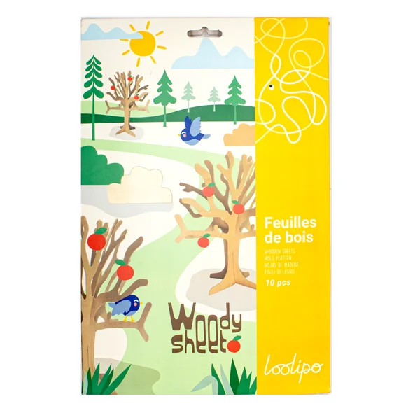 Coupons feuille de bois A4 - 1 mm de largeur - X10