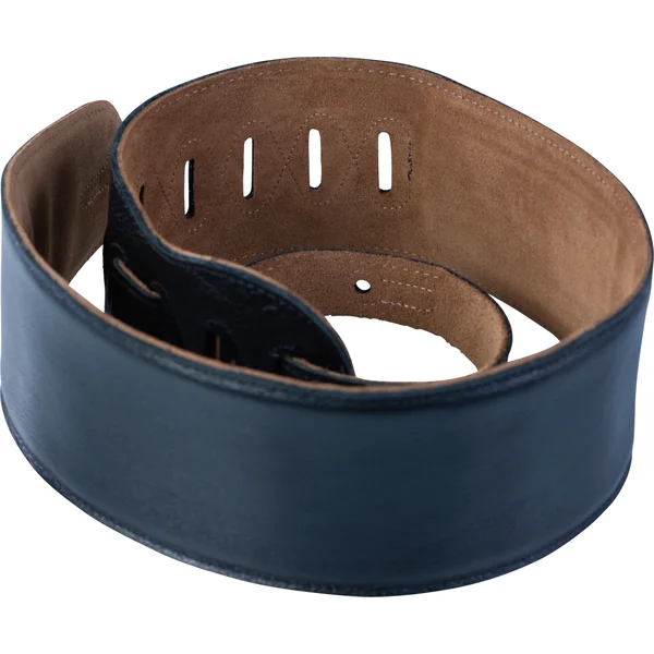 Courroie Cuir Rembourée Dos Daim 9cm blk