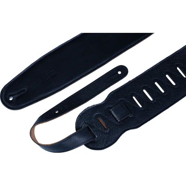 Courroie Cuir Rembourée Dos Daim 9cm blk