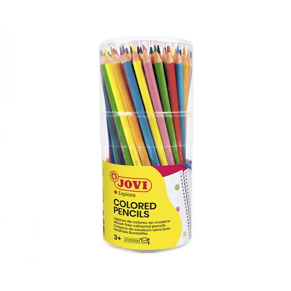 Crayons de couleurs triangulaires pot 84 Jovi explore