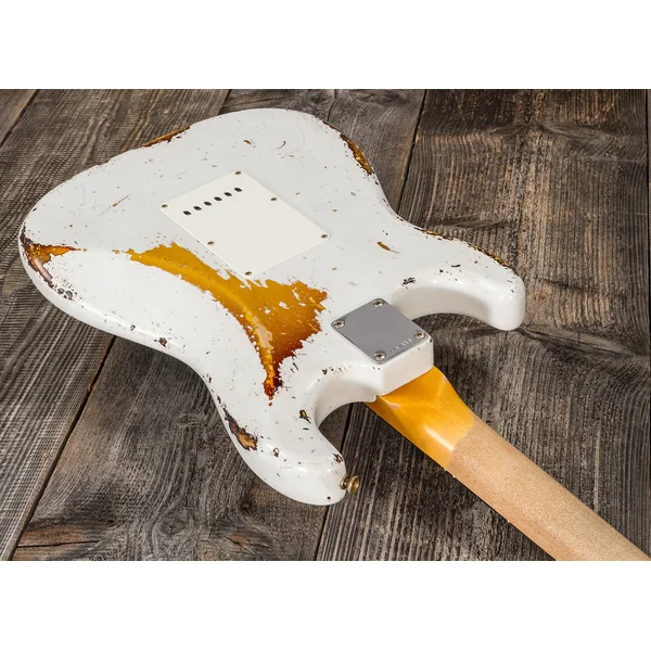Custom Shop Stratocaster 1963 Masterbuilt K.McMillin #R117544 - ultimate relic olympic white/3-color sunburst