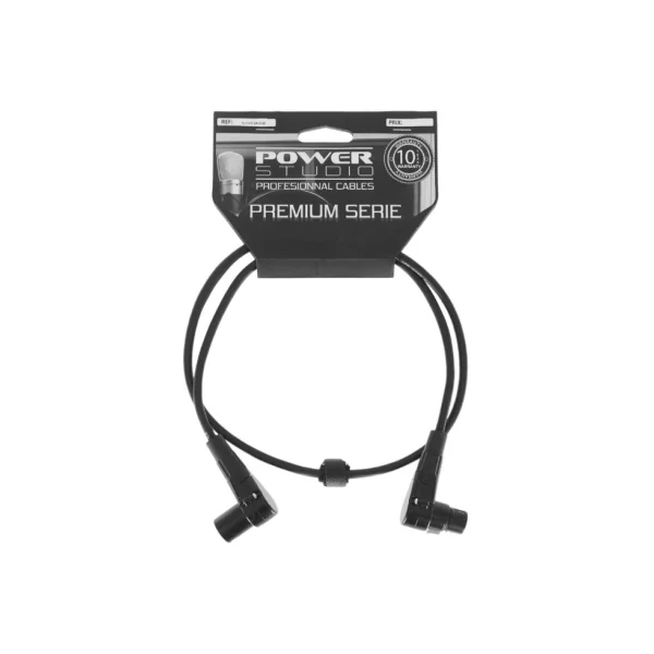 Câble audio avec fiches XLR coudés pivotantes - longueur 1,5m