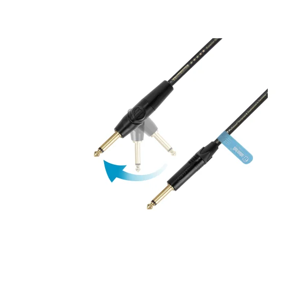 Câble d’instrument jack droit et coudé Adam Hall FLIPJACK de Palmer 4,5 m
