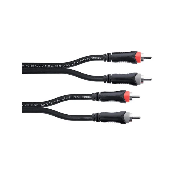 Câble RCA 1.5m Cordial - 2 RCA Mâle vers 2 RCA Mâle