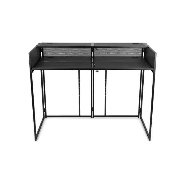 DB6 Pro Vonyx Cabine DJ Pliable – Écran Pupitre Professionnel avec Support TV 65"