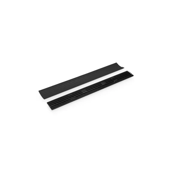 Defender OFFICE RETAIL - Passage de câbles 4 canaux noir pour bureau hauteur 2 cm