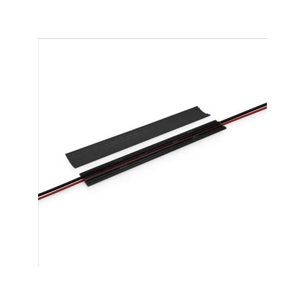 Defender OFFICE RETAIL - Passage de câbles 4 canaux noir pour bureau hauteur 2 cm