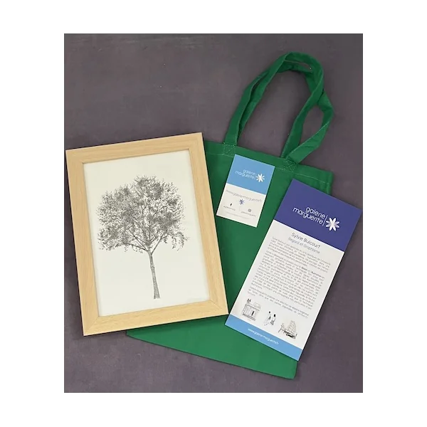Dessin Arbre enchanté, printemps – carte ou tableau