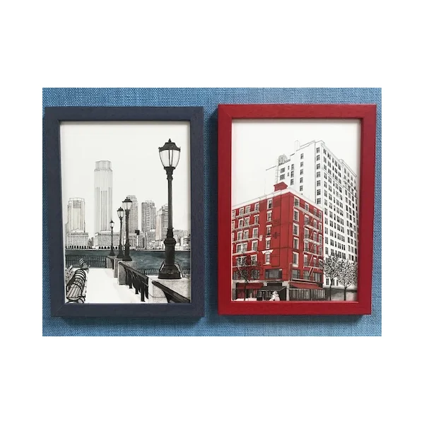 Dessin Buildings, Manhattan – carte ou tableau