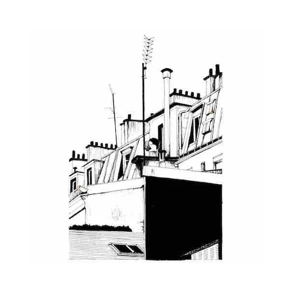 Dessin détails architecturaux, Paris – carte et originaux