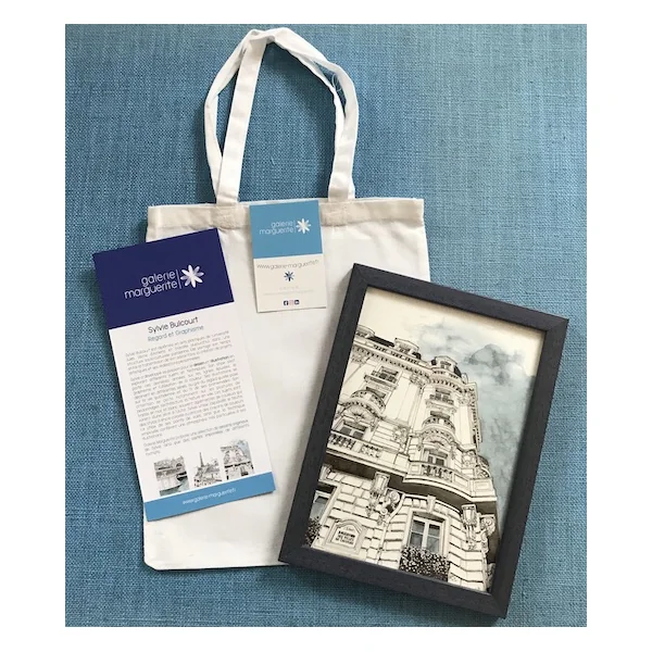 Dessin immeuble haussmannien – carte ou tableau
