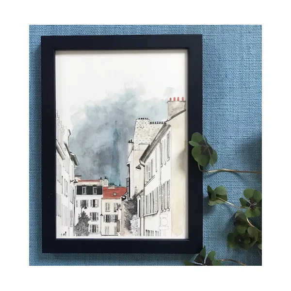 Dessin rue Borromée, Paris – carte ou tableau