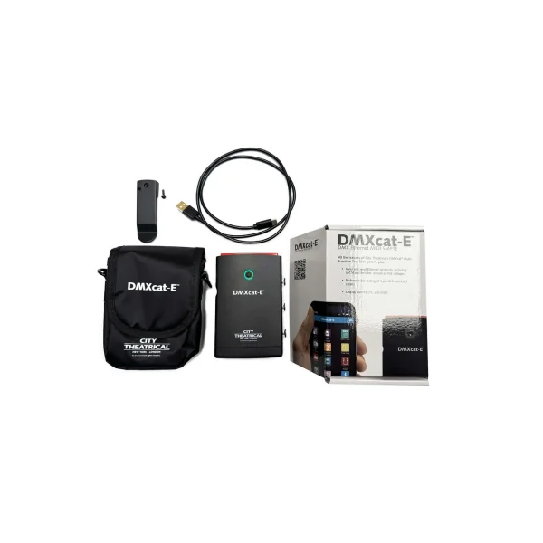 DMXCAT-E City Theatrical – Testeur DMX et Contrôleur Ethernet pour Éclairage Professionnel