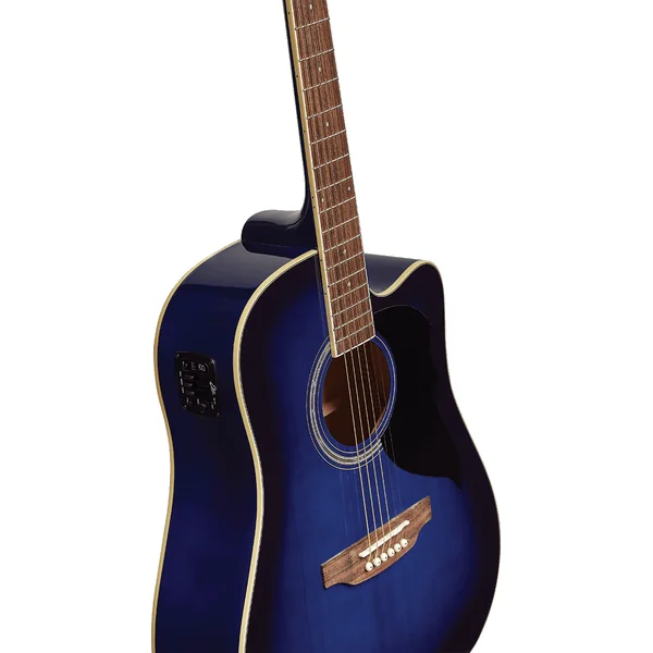 Eko Ranger 6 CE Blue Sunburst - Guitare Électro-Acoustique Folk