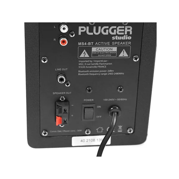 Enceintes de Monitoring Bluetooth Plugger Studio MS4-BT