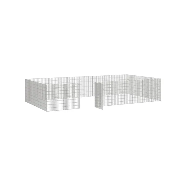 Enclos Poule 4,32m x 2,16m Maille Soudée Parc Poule Métal Galvanisé Parc Lapin