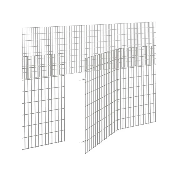 Enclos Poule 4,32m x 2,16m Maille Soudée Parc Poule Métal Galvanisé Parc Lapin