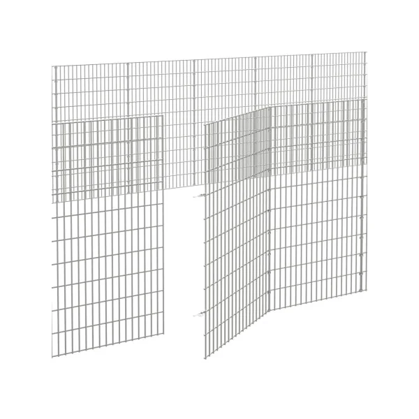 Enclos Poule 6,48m x 6,48m Hauteur 100 cm Maille Soudée Parc Poule Métal Galvanisé Parc Lapin