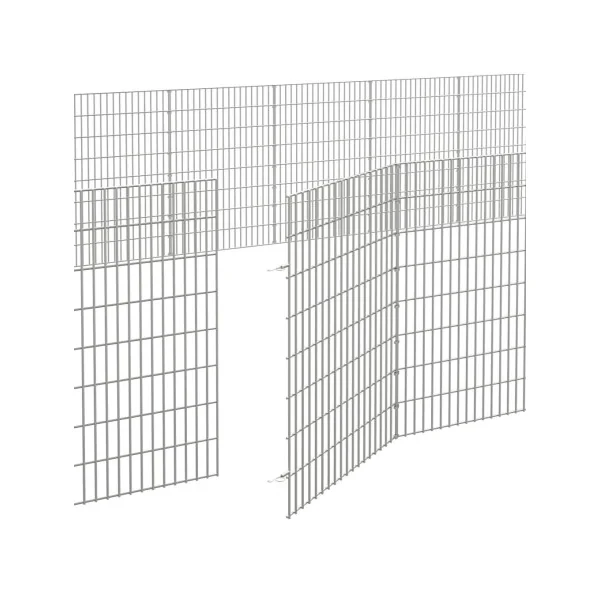 Enclos Poule 6,48m x 6,48m Maille Soudée Parc Poule Métal Galvanisé Parc Lapin