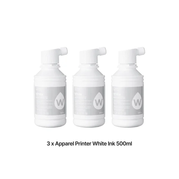 Encre blanche pour imprimante textile, 500 ml (3 pcs)
