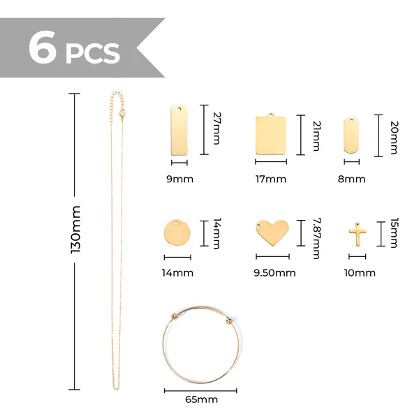 Ensemble de création de collier et bracelet en acier inoxydable