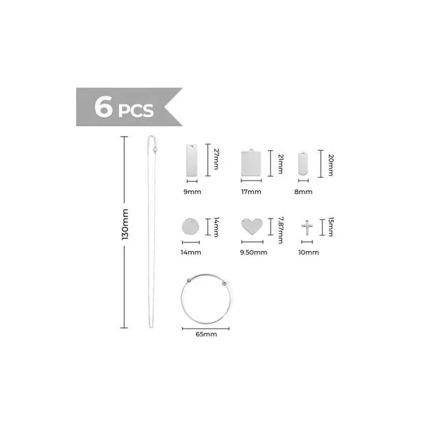 Ensemble de création de collier et bracelet en acier inoxydable