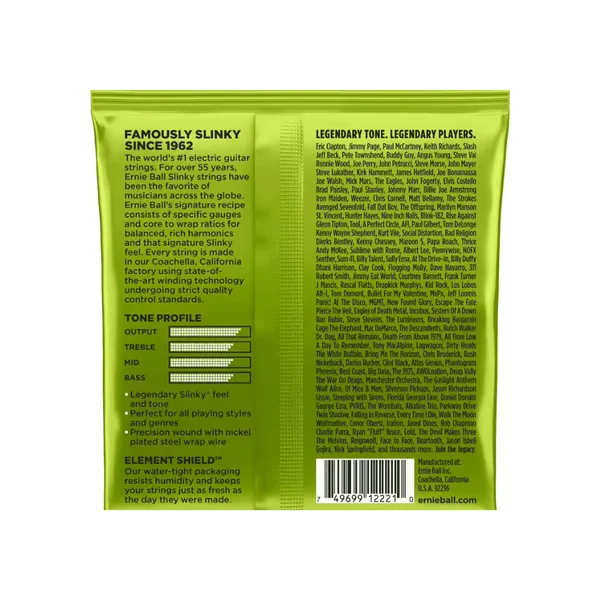 Ernie Ball Regular Slinky 10-46 : Cordes Guitare Électrique - Jeu