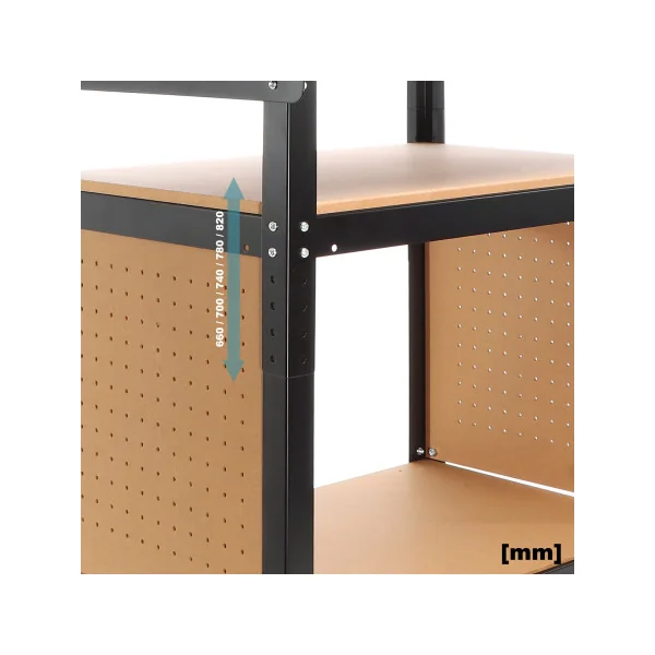Etabli Mobile Réglable en Hauteur en bois et Acier Etabli Atelier Etabli Bricolage Mécanicien