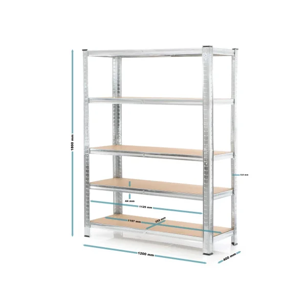 Etagère Professionnel 120x40x180 cm Etagère Métallique Industrielle Charge lourde 875 kg