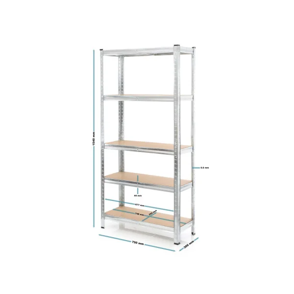 Etagère Professionnel 75x30x154 cm Etagère Métallique Industrielle Charge lourde 875 kg