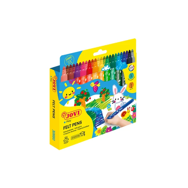 Etui 24 feutres Jumbo Felt Pens couleurs assorties
