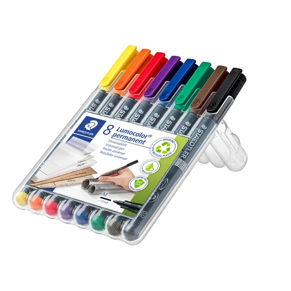 Etui Box feutres 8 Lumocolor permanent Moyenne