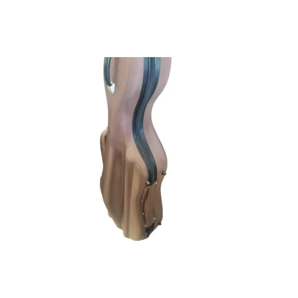 Etui coque nylon ultra-rigide pour violoncelle 4/4 avec roulettes - brun