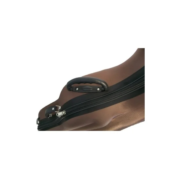 Etui coque nylon ultra-rigide pour violoncelle 4/4 avec roulettes - brun