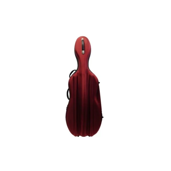 Etui coque nylon ultra-rigide pour violoncelle 4/4 avec roulettes - rouge