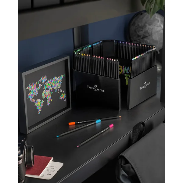 Etui de 100 crayons de couleurs Black Edition