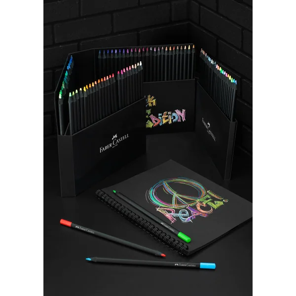 Etui de 100 crayons de couleurs Black Edition