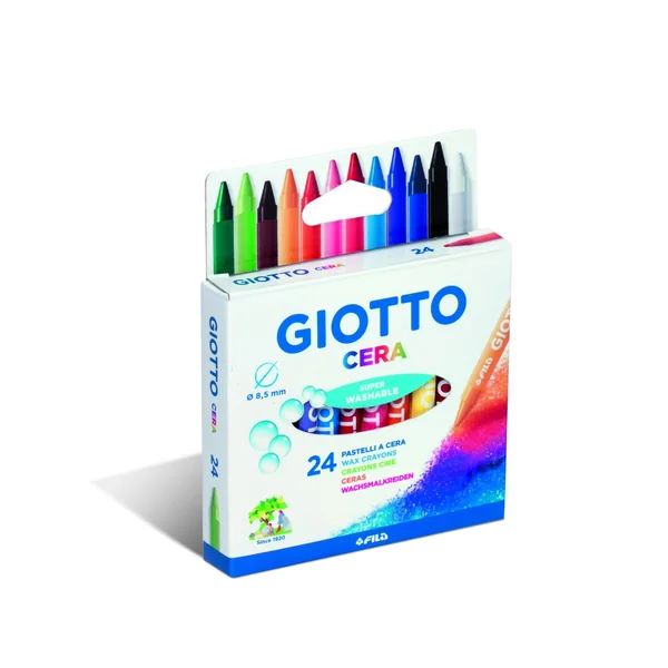Etui de 24 crayons cire Cera assortis