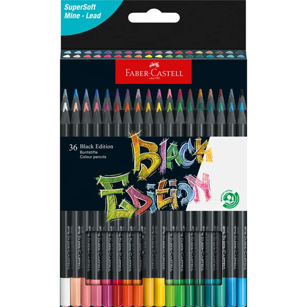 Etui de 36 crayons de couleurs Black Edition
