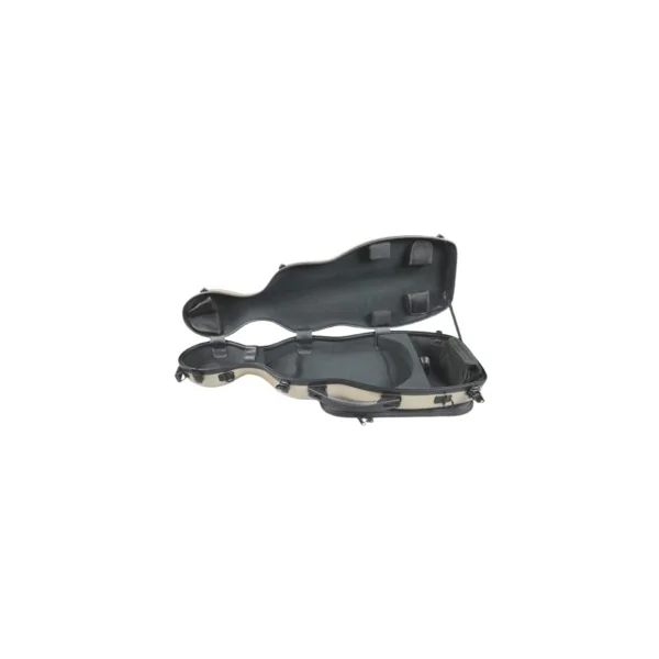 Etui violon 4/4 composite forme "petit violoncelle" Champagne