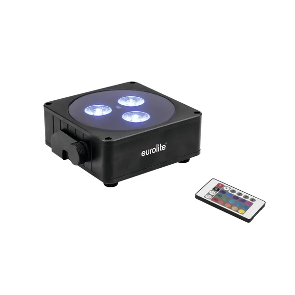 EUROLITE Set 4x AKKU Flat Light 3 bk + Soft Bag