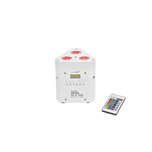 EUROLITE Set 4x AKKU TL-3 TCL white + Case TDV-1