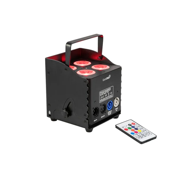 EUROLITE Set 4x AKKU UP-4 QCL Spot QuickDMX MK2 + Plastic case