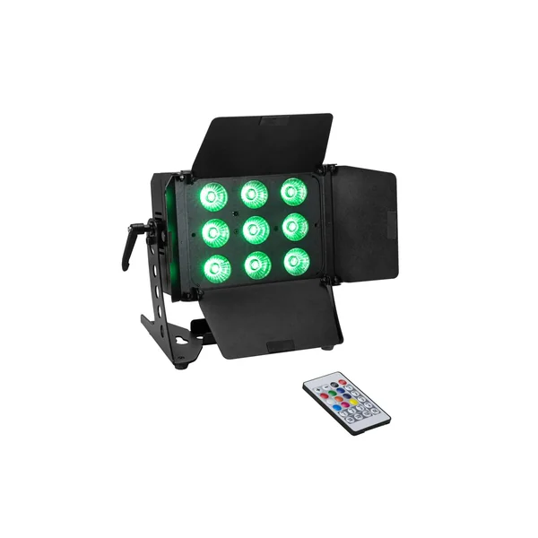 EUROLITE Set 4x LED CLS-9 QCL RGB/WW 9x7W + Case