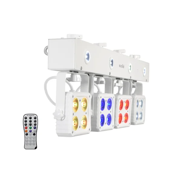 EUROLITE Set LED KLS-180 white + BS-2 EU Loudspeaker Stand white