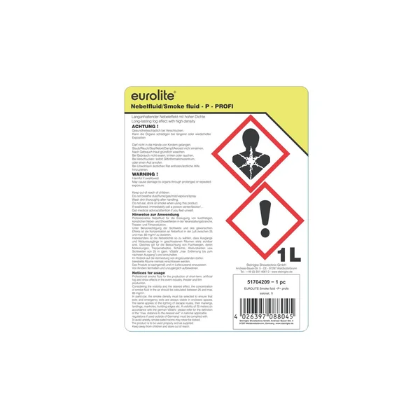 EUROLITE SMOKE FLUID -P- Professional, 1l smoke fluid