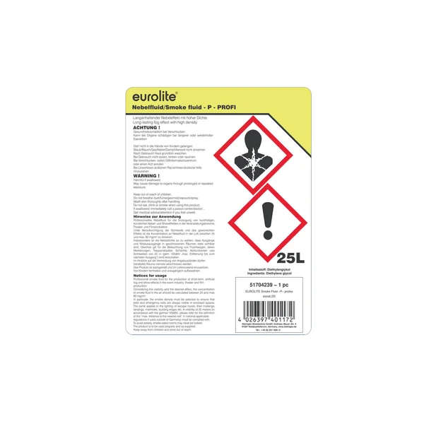 EUROLITE SMOKE FLUID -P- Professional, 25l smoke fluid