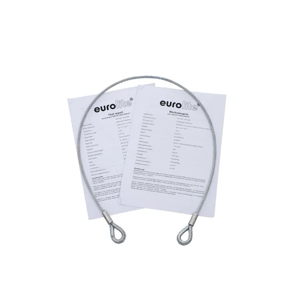 EUROLITE Steel Rope 1000x6mm silver with Thimble